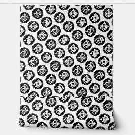 Aangepaste witte herhalende logo-achtergrond behang