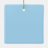 Aangepaste Witte Hermelijn Winter Dieren Kunst Keramisch Ornament (Achterkant)
