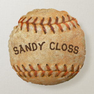 Aangepaste  witte honkbal rode roodroodheid rond kussen