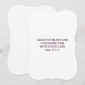 Aangepaste witte houder 5" x 7" platte uitnodiging (Voorkant / Achterkant)