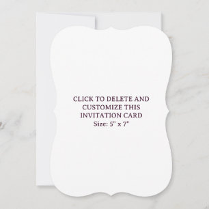 Aangepaste witte houder 5" x 7" platte uitnodiging
