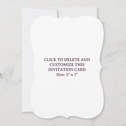 Aangepaste witte houder 5" x 7" platte uitnodiging (Voorkant)