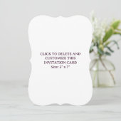 Aangepaste witte houder 5" x 7" platte uitnodiging (Staand voorkant)
