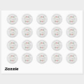 Aangepaste witte houtvezel met wielweddenschap ronde sticker (Vel)