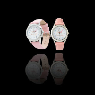 Aangepaste  witte kat op Pillow Horloge