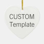 Aangepaste witte keramische kerstboomversiering vo keramisch ornament (Voorkant)