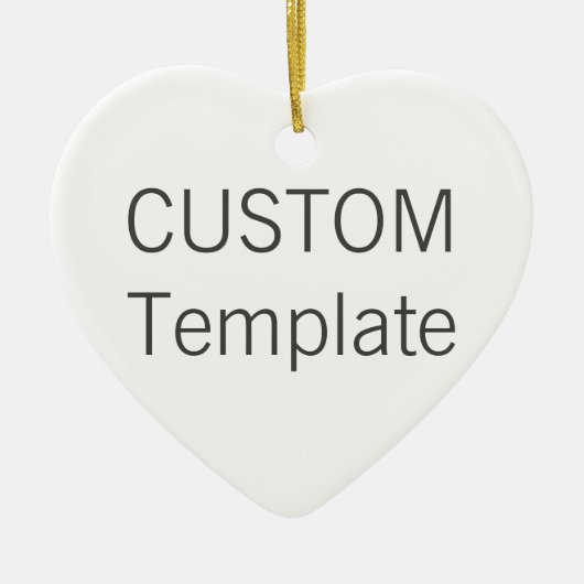 Aangepaste witte keramische kerstboomversiering vo keramisch ornament (Voorkant)