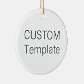 Aangepaste witte keramische ROND kerstboomversieri Keramisch Ornament (Rechts)