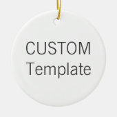 Aangepaste witte keramische ROND kerstboomversieri Keramisch Ornament (Voorkant)