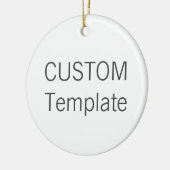 Aangepaste witte keramische ROND kerstboomversieri Keramisch Ornament (Links)