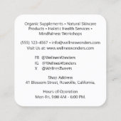 Aangepaste witte kleine bedrijfspand Logo QR-code Vierkante Visitekaartje (Achterkant)