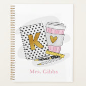 Aangepaste witte kleuterschool leraar school planner (Voorkant)