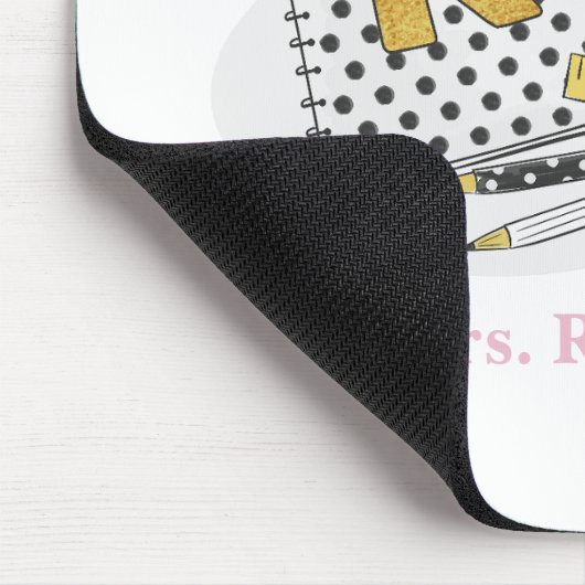 Aangepaste witte kleuterschool leraar waardering muismat (Hoek)