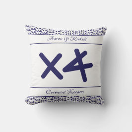 Aangepaste witte marine naam citaat bruiloft aande kussen