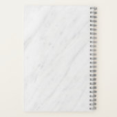 Aangepaste witte marmer BedrijfsLogo Naam werkneme Notitieboek (Achterkant)