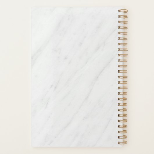 Aangepaste witte marmer BedrijfsLogo Naam werkneme Planner (Achterkant)