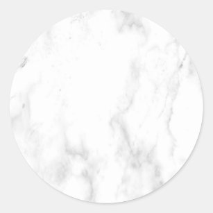Aangepaste witte marmer Moderne legante lege Sjabl Ronde Sticker