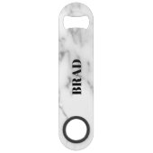 Aangepaste witte marmer Pro Speed flesopener Flessenopener (Voorkant)