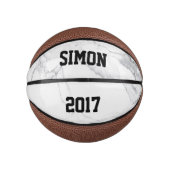 Aangepaste witte marmer textuur basketbal (Voorkant)