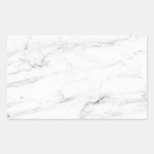Aangepaste witte marmeren blanco elegante sjabloon rechthoekige sticker