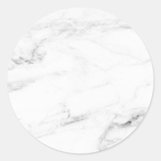 Aangepaste witte marmeren lege sjabloon modern ronde sticker (Voorkant)
