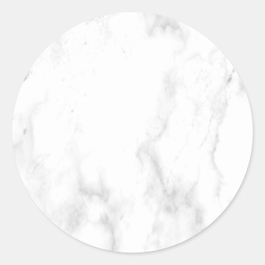 Aangepaste witte marmeren moderne elegante lege sj ronde sticker (Voorkant)