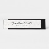 Aangepaste witte marmeren moderne elegante profess bureau naambordje (Voorkant)