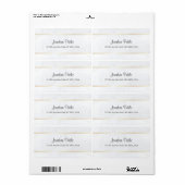 Aangepaste witte marmeren nep gouden handschrift s etiket (Full Sheet)