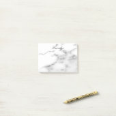 Aangepaste witte marmeren stenen achtergrond post- post-it® notes (Op bureau)