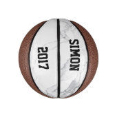 Aangepaste witte marmeren textuur basketbal (Verticaal)