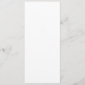 Aangepaste witte menukaart. Trouwen, feest of dine Menu (Achterkant)