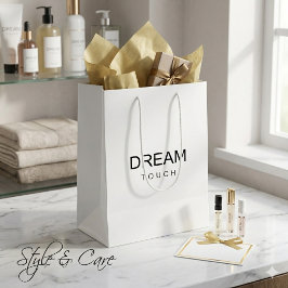Aangepaste witte middelgrote cadeautas voor bedrij