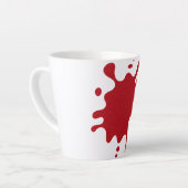Aangepaste witte mok met tomaat rode spat ontwerp (Linkerhoek)