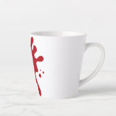 Aangepaste witte mok met tomaat rode spat ontwerp (Rechts)