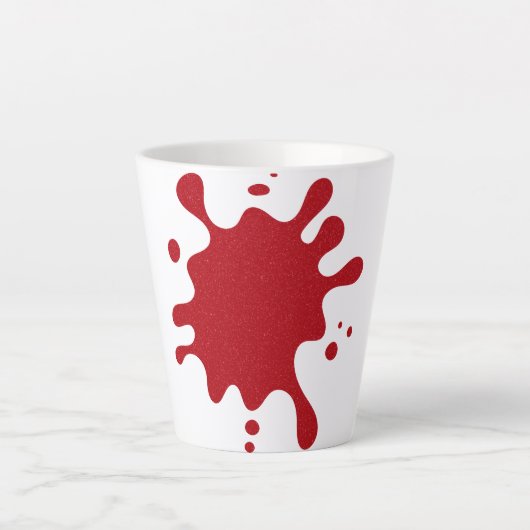 Aangepaste witte mok met tomaat rode spat ontwerp (Voorkant)
