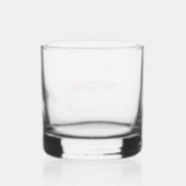 Aangepaste witte nautische anker rode naam whisky glas (Achterkant)