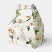 Aangepaste witte orchidee bloemen bloemige favorie bedankdoosjes (Achterkant)