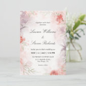 Aangepaste Witte Paarse Roze Zachte Delicate Bloem Kaart (Staand voorkant)