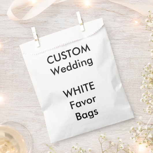 Aangepaste WITTE Papiertas Bedankzakje (Geknipt)