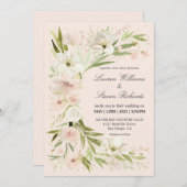 Aangepaste witte pastel roze grillige romantische  kaart (Voorkant / Achterkant)