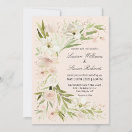 Aangepaste witte pastel roze grillige romantische  kaart