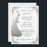 Aangepaste witte pauw bruids douche uitnodiging<br><div class="desc">Zorg ervoor dat u de toon zet voor uw elegante aankomende vrijgezellenfeest door deze betoverende bruidsdoucheuitnodigingen te verzenden. Deze prachtige doucheuitnodigingskaart is allemaal klaar om gepersonaliseerd te worden. Personaliseer de kaart door de tekst in de verstrekte velden te wijzigen. U kunt de lettertypestijl, -grootte en -kleur en het papiertype wijzigen....</div>