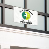 Aangepaste Witte Pickleball Club Team Speler Pickl Spandoek (Buitenkant Gebouw)