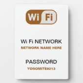 Aangepaste witte plaquette met wachtwoordinformati fotoplaat (voorkant)