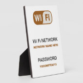 Aangepaste witte plaquette met wachtwoordinformati fotoplaat (Zijkant)