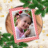 Aangepaste witte pokadots Pattern Roos Roze feestd Kaart