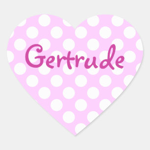 Aangepaste witte polka stippen hart sticker