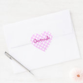 Aangepaste witte polka stippen hart sticker (Envelop)