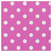 Aangepaste witte polka stippen op magenta patroon  stof (Close Up)