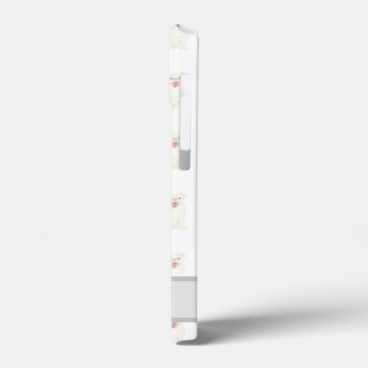 Aangepaste witte pug Dog Case-Mate iPhone Case (Achterkant / Links)